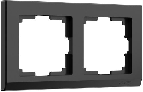 Рамка универсальная Werkel Stark 2-м. черный фото Рамка универсальная Werkel Stark 2-м. черный картинка